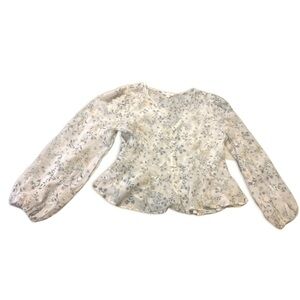 Blu Pepper ruffle floral top